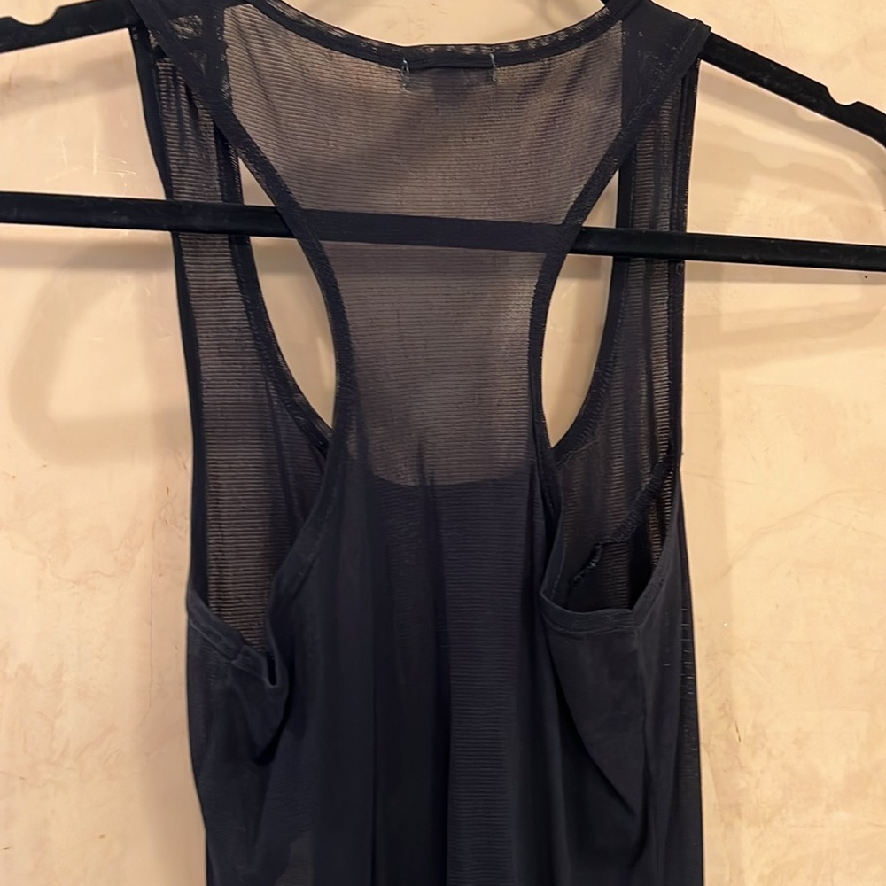 Black Mesh Razorback Blouse - Picture 4 of 4